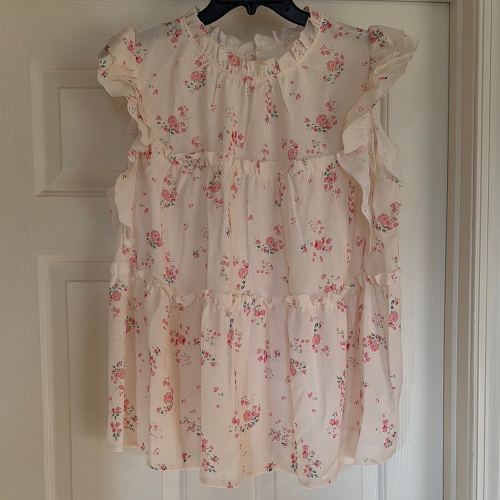 Floral Ruffle ladies Top